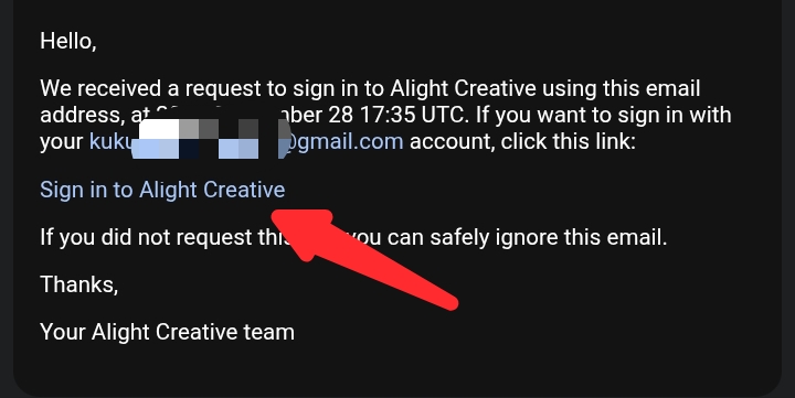 Tekan tahan link di email